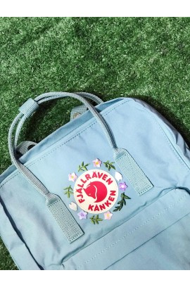 Fjallraven Kanken –  Sky Blue / Sakura and Leaf 
